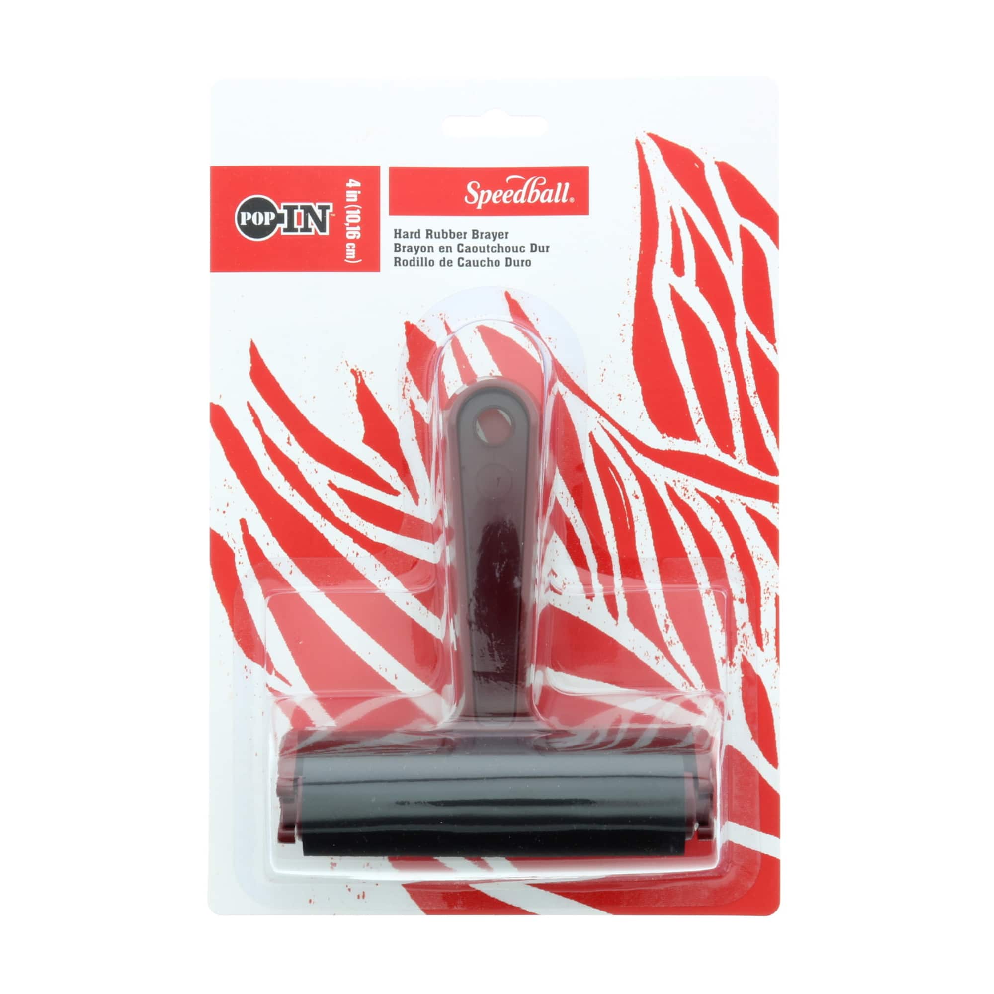 Speedball® Pop-In™ Rollers 4" Hard Rubber Carded Brayer